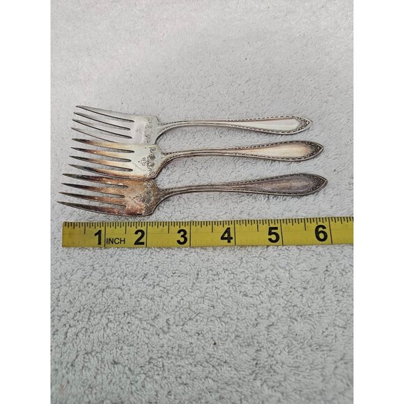 Vintage Community Plate Silver Fork Set of 3 Intricate READ - Picture 10 of 10